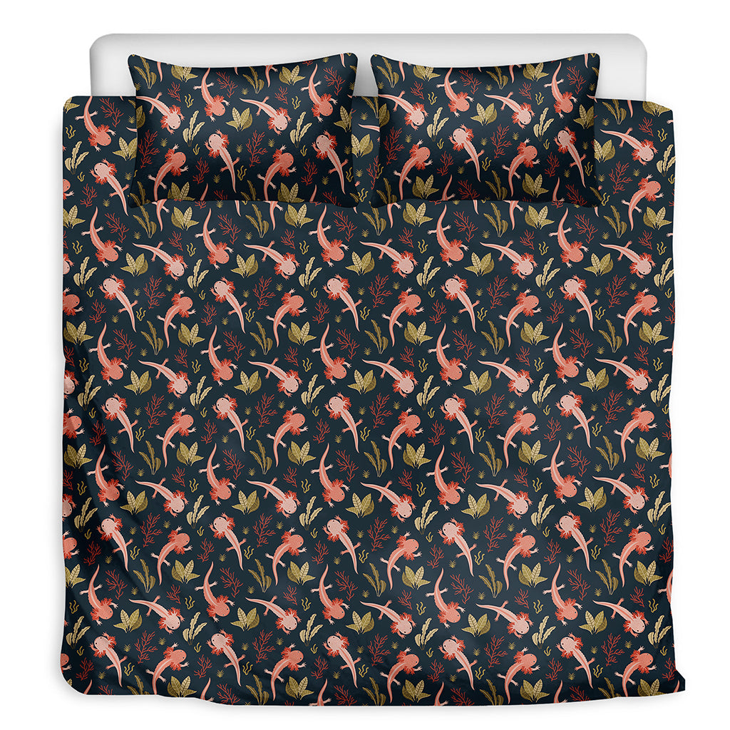 Baby Axolotl Pattern Print Duvet Cover Bedding Set