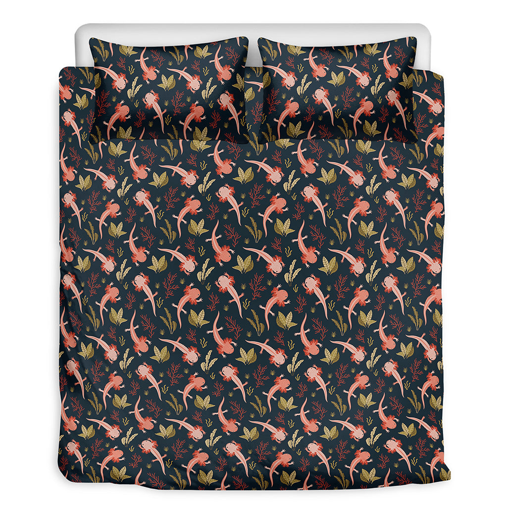 Baby Axolotl Pattern Print Duvet Cover Bedding Set