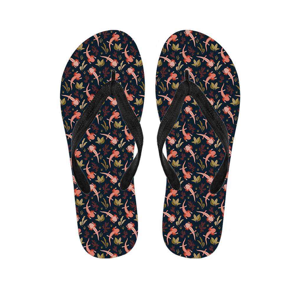 Baby Axolotl Pattern Print Flip Flops