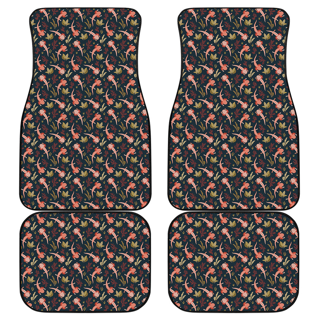 Baby Axolotl Pattern Print Front and Back Car Floor Mats