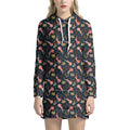 Baby Axolotl Pattern Print Pullover Hoodie Dress
