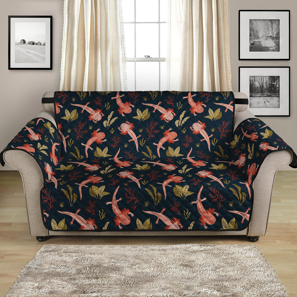 Baby Axolotl Pattern Print Loveseat Protector