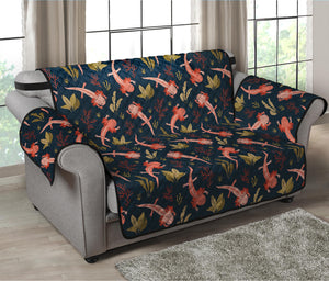 Baby Axolotl Pattern Print Loveseat Protector