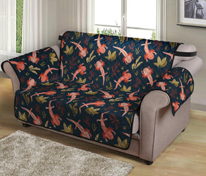 Baby Axolotl Pattern Print Loveseat Protector