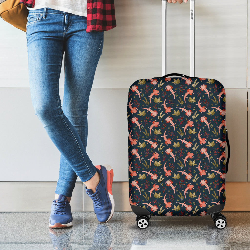 Baby Axolotl Pattern Print Luggage Cover