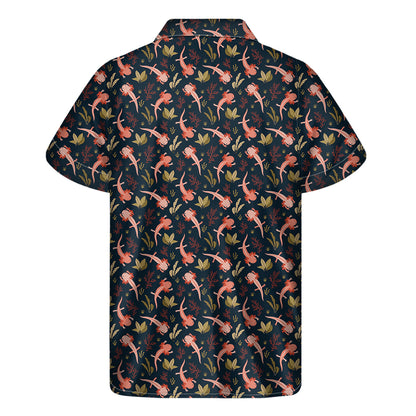 Baby Axolotl Pattern Print Men's Short Sleeve Shirt