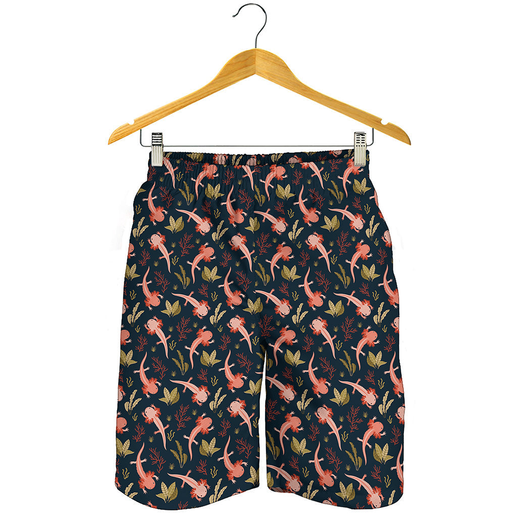 Baby Axolotl Pattern Print Men's Shorts