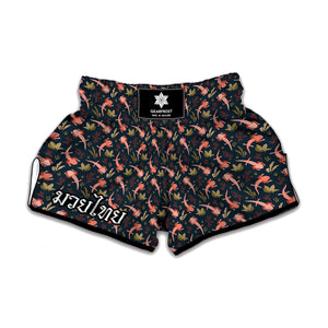 Baby Axolotl Pattern Print Muay Thai Boxing Shorts