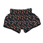 Baby Axolotl Pattern Print Muay Thai Boxing Shorts