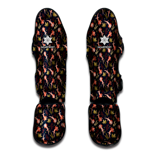 Baby Axolotl Pattern Print Muay Thai Shin Guard