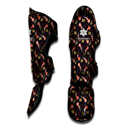 Baby Axolotl Pattern Print Muay Thai Shin Guard