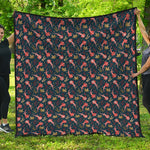 Baby Axolotl Pattern Print Quilt