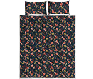 Baby Axolotl Pattern Print Quilt Bed Set