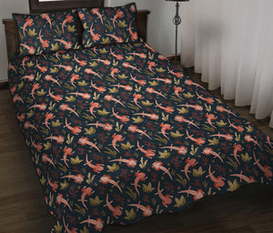 Baby Axolotl Pattern Print Quilt Bed Set