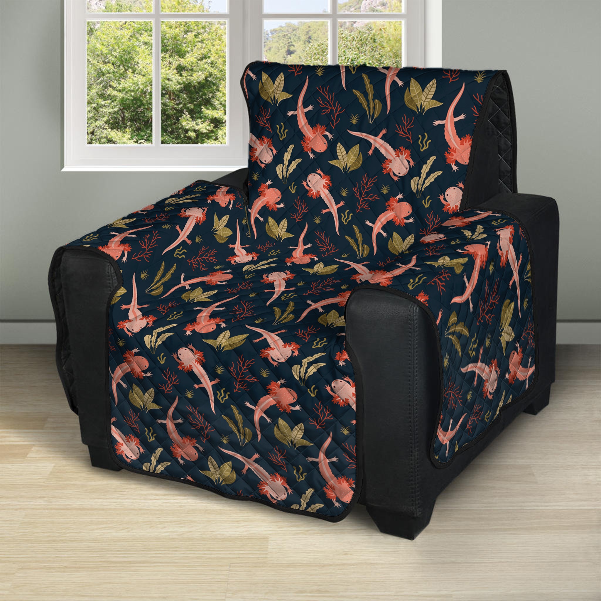 Baby Axolotl Pattern Print Recliner Protector