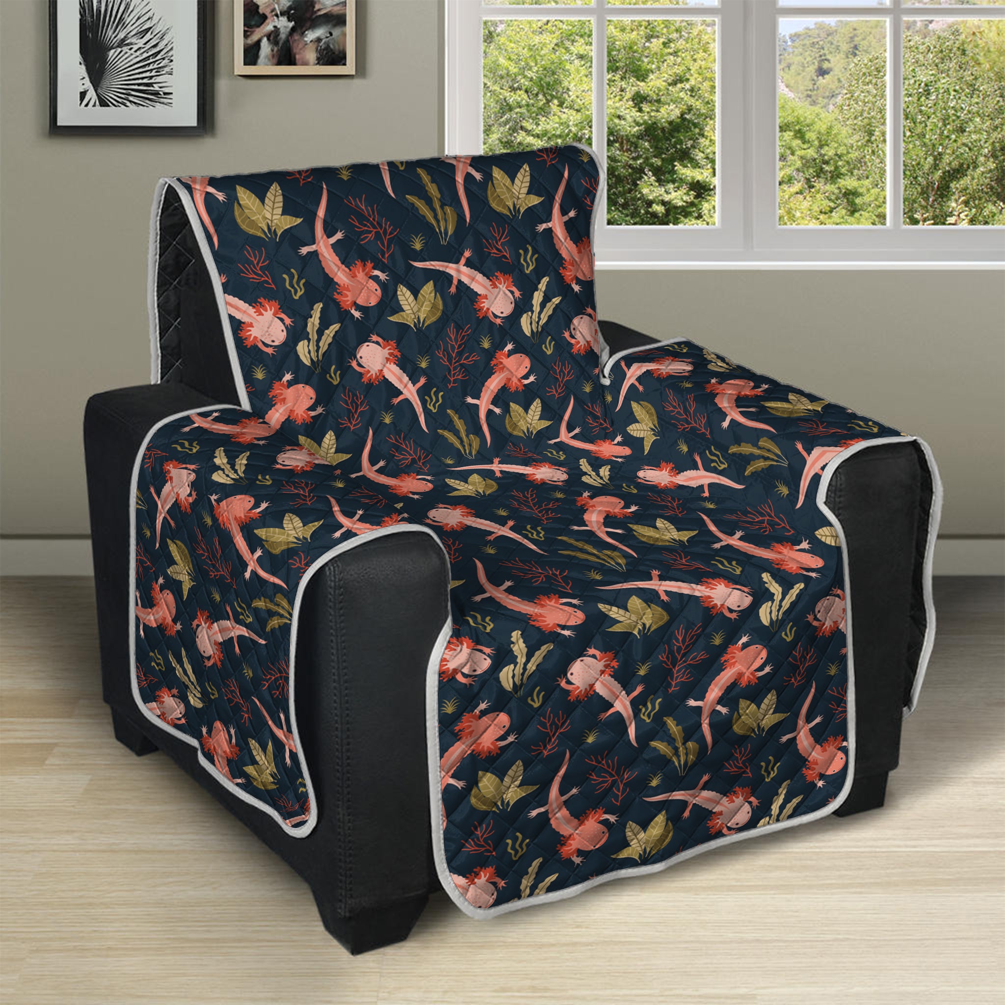 Baby Axolotl Pattern Print Recliner Protector