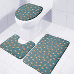 Baby Fox Pattern Print 3 Piece Bath Mat Set