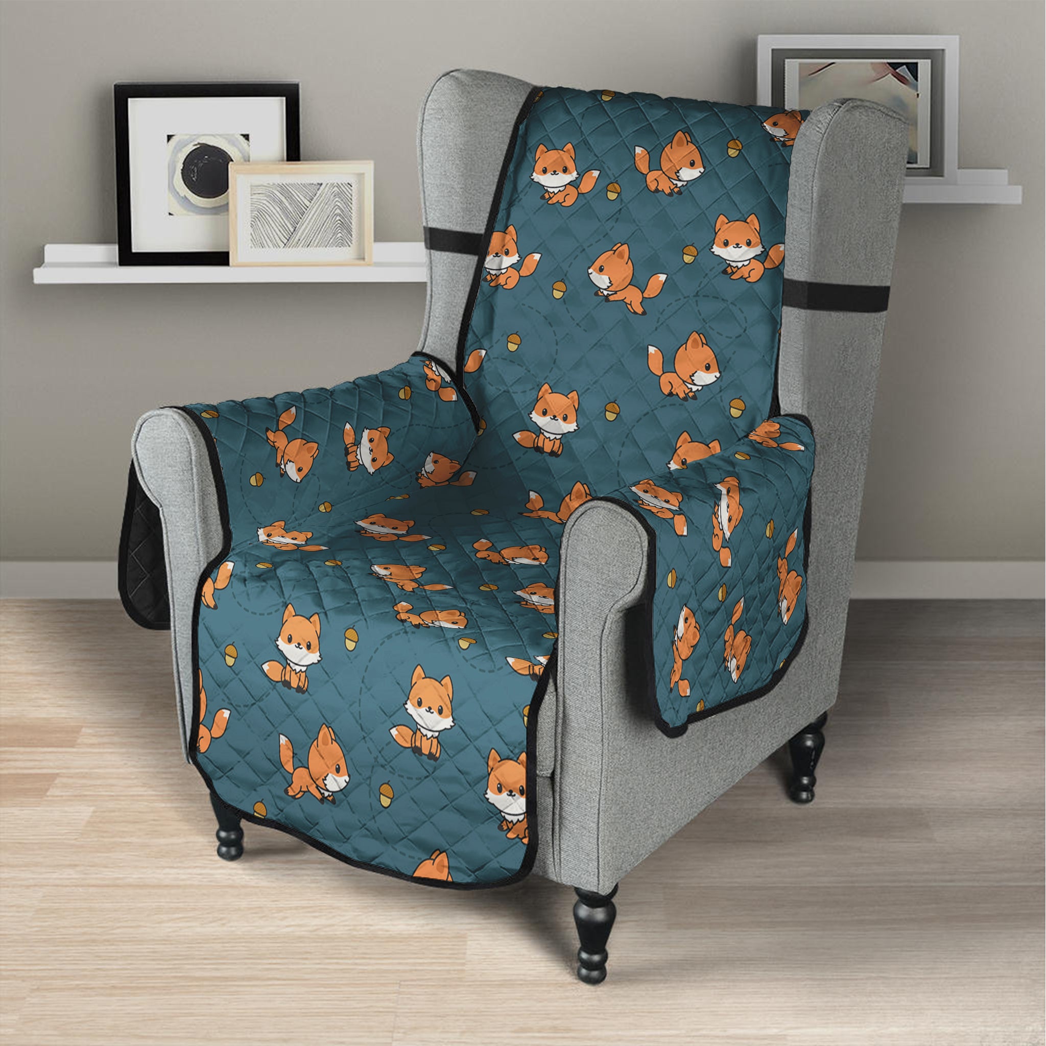Baby Fox Pattern Print Armchair Protector