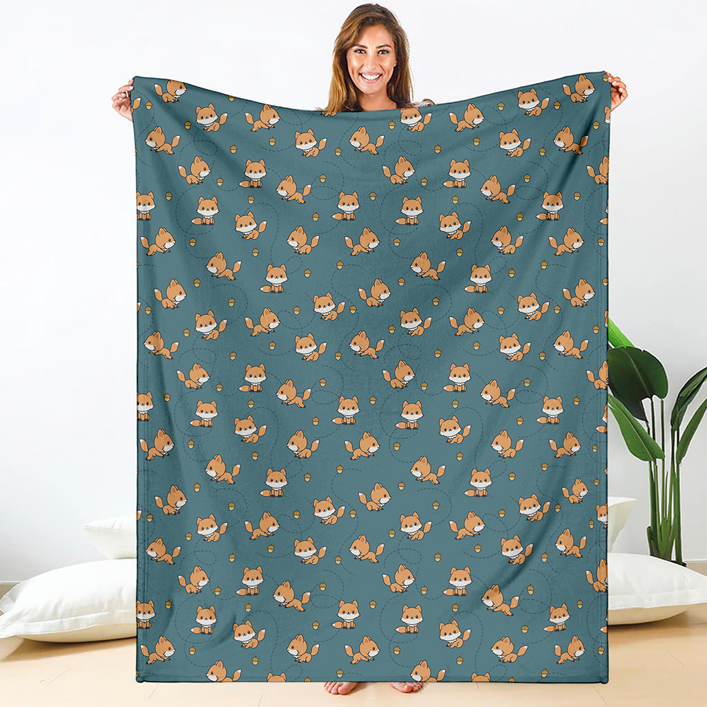 Baby Fox Pattern Print Blanket