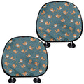Baby Fox Pattern Print Car Headrest Covers