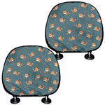 Baby Fox Pattern Print Car Headrest Covers