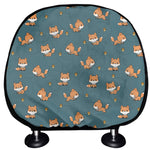 Baby Fox Pattern Print Car Headrest Covers