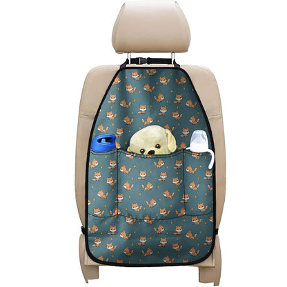Baby Fox Pattern Print Car Seat Organizers