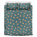 Baby Fox Pattern Print Duvet Cover Bedding Set
