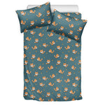 Baby Fox Pattern Print Duvet Cover Bedding Set