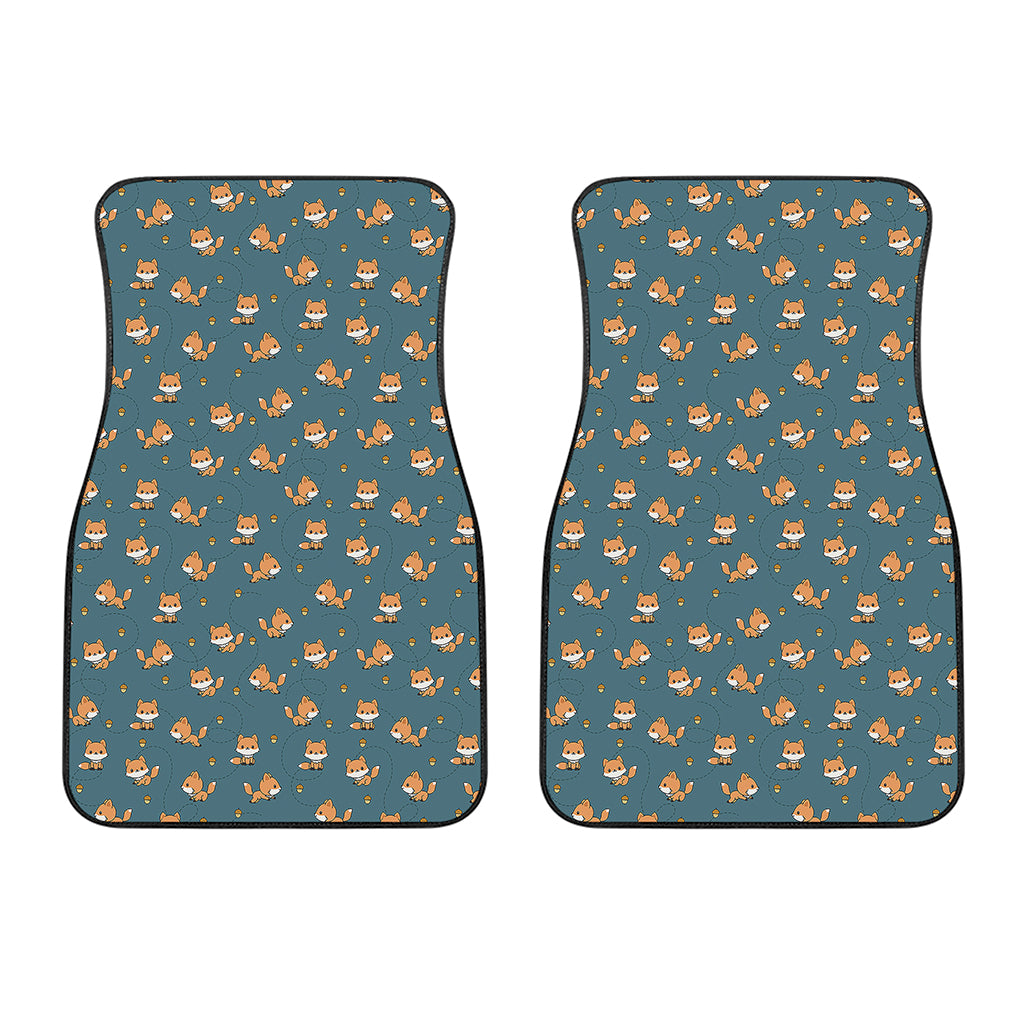 Baby Fox Pattern Print Front Car Floor Mats