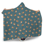Baby Fox Pattern Print Hooded Blanket