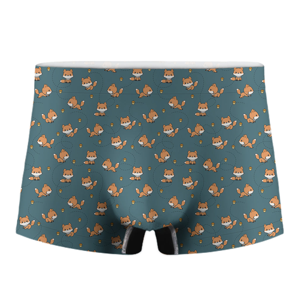 Baby Fox Pattern Print Men's Boxer Briefs