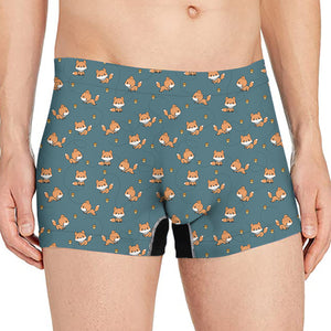 Baby Fox Pattern Print Men's Boxer Briefs