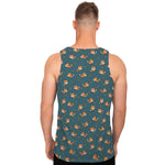 Baby Fox Pattern Print Men's Tank Top