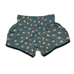 Baby Fox Pattern Print Muay Thai Boxing Shorts