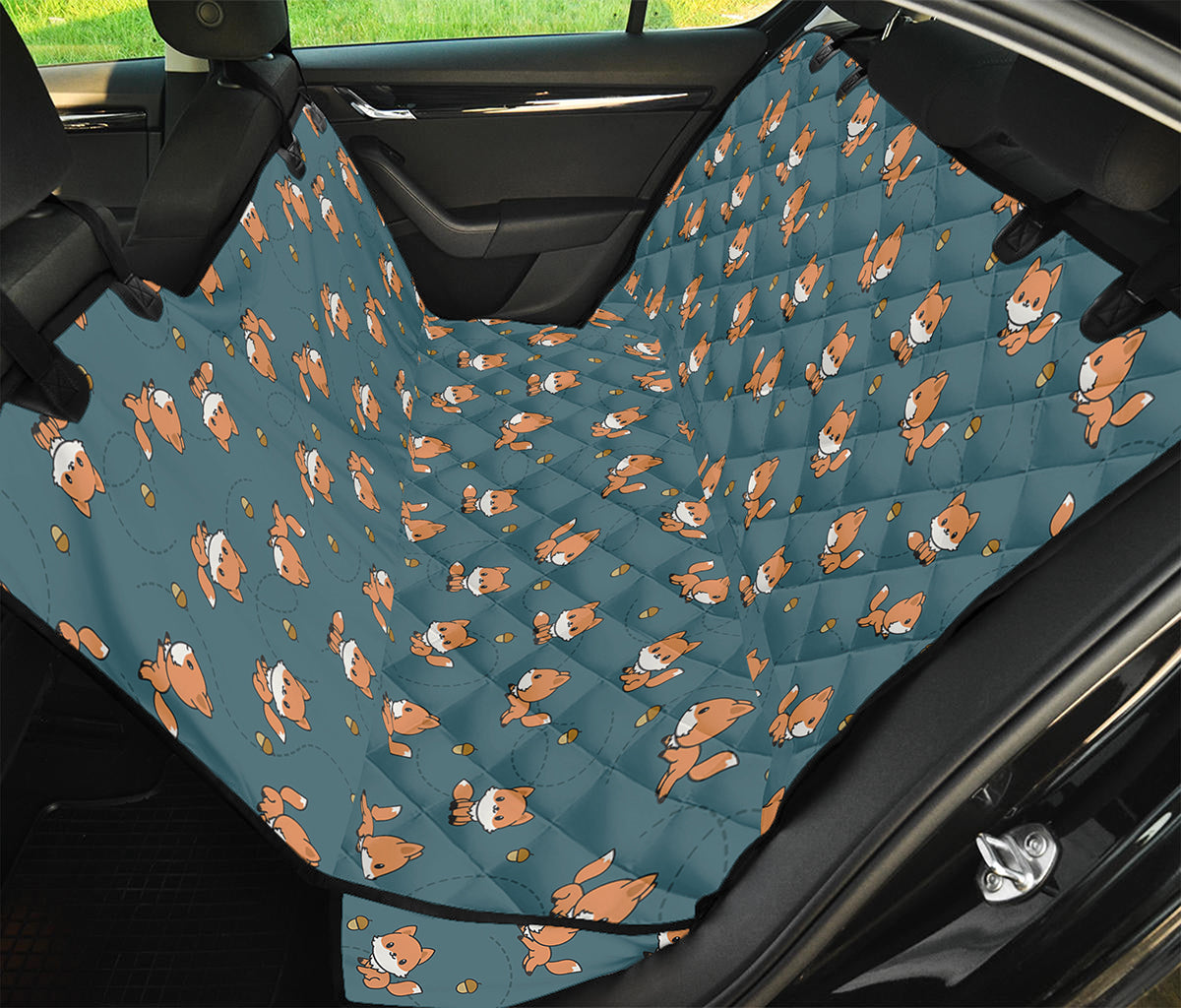 Baby Fox Pattern Print Pet Car Back Seat Cover