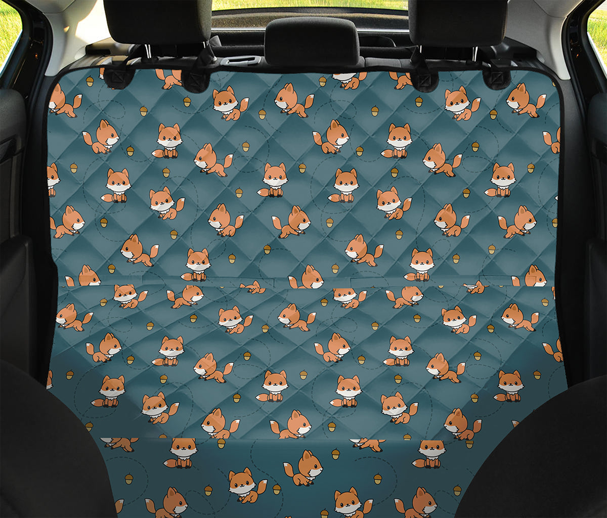 Baby Fox Pattern Print Pet Car Back Seat Cover