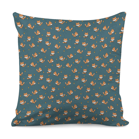 Baby Fox Pattern Print Pillow Cover