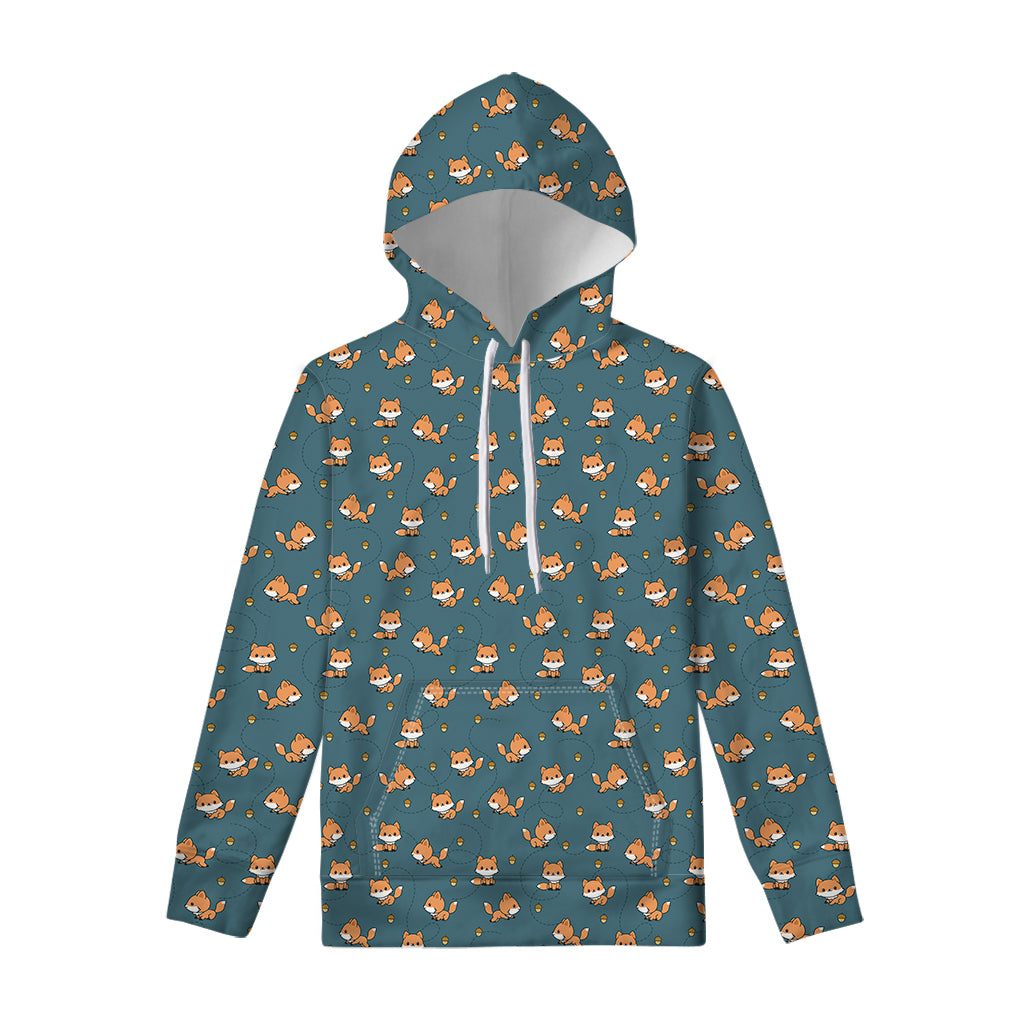 Baby Fox Pattern Print Pullover Hoodie