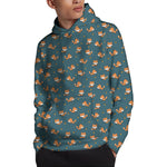 Baby Fox Pattern Print Pullover Hoodie