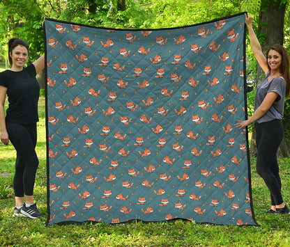 Baby Fox Pattern Print Quilt