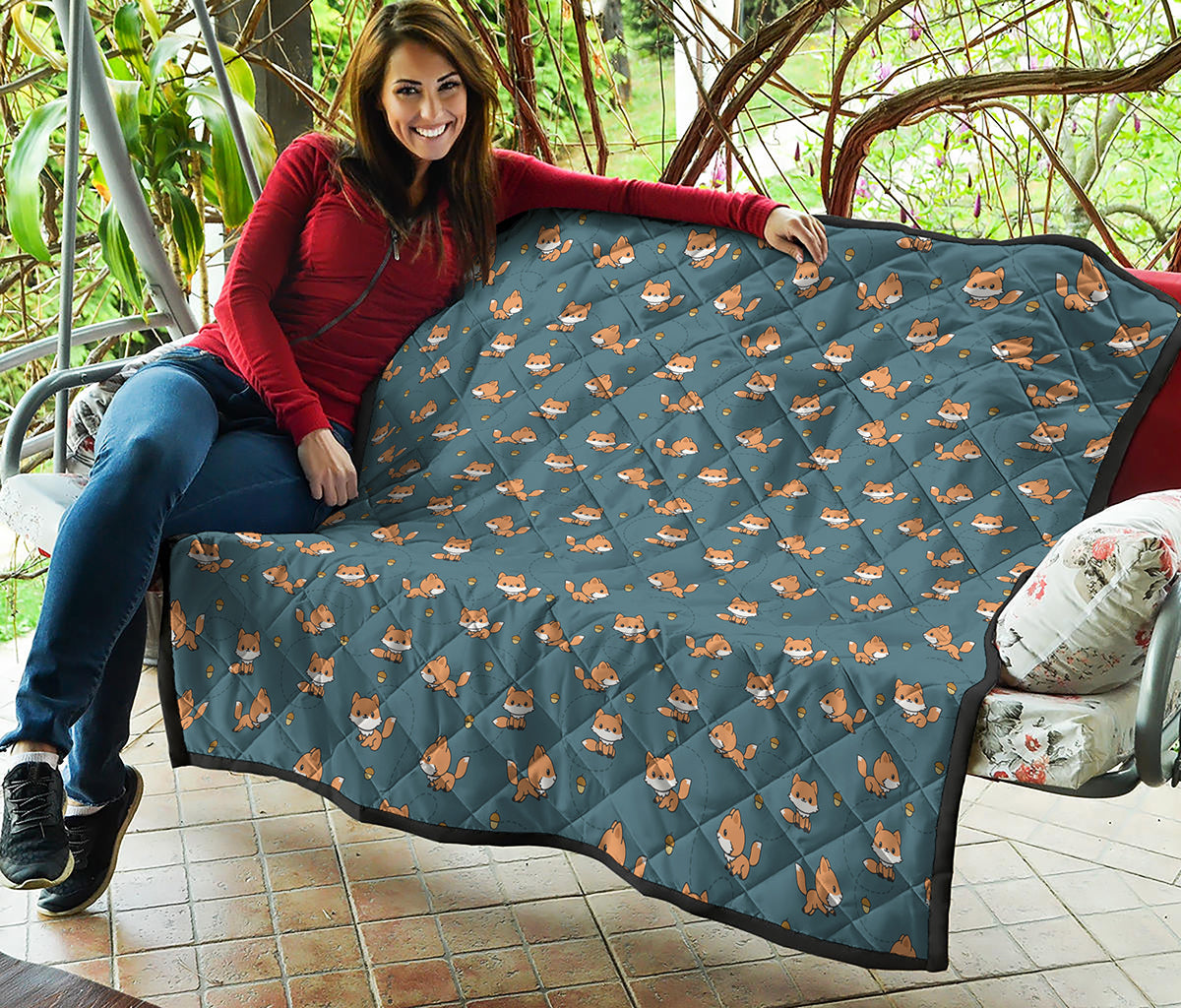 Baby Fox Pattern Print Quilt