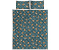 Baby Fox Pattern Print Quilt Bed Set