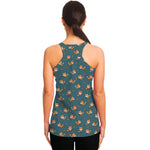Baby Fox Pattern Print Women's Racerback Tank Top