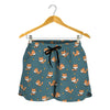 Baby Fox Pattern Print Women's Shorts