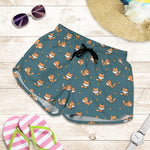 Baby Fox Pattern Print Women's Shorts