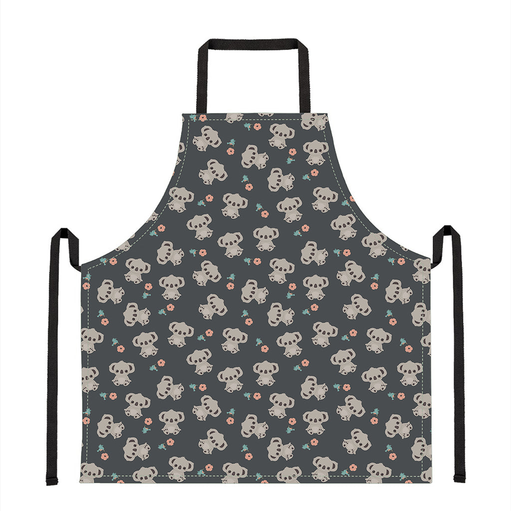 Baby Koala And Floral Pattern Print Apron