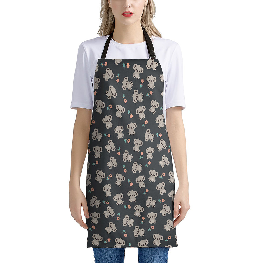 Baby Koala And Floral Pattern Print Apron