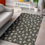 Baby Koala And Floral Pattern Print Area Rug