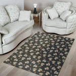 Baby Koala And Floral Pattern Print Area Rug